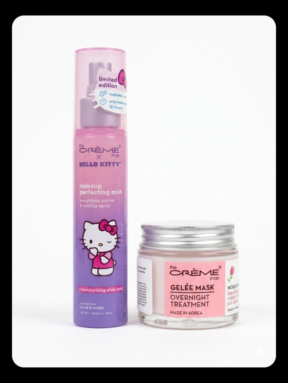 The Crème Shop x Hello Kitty Makeup Perfecting Mist & Mask, NIB